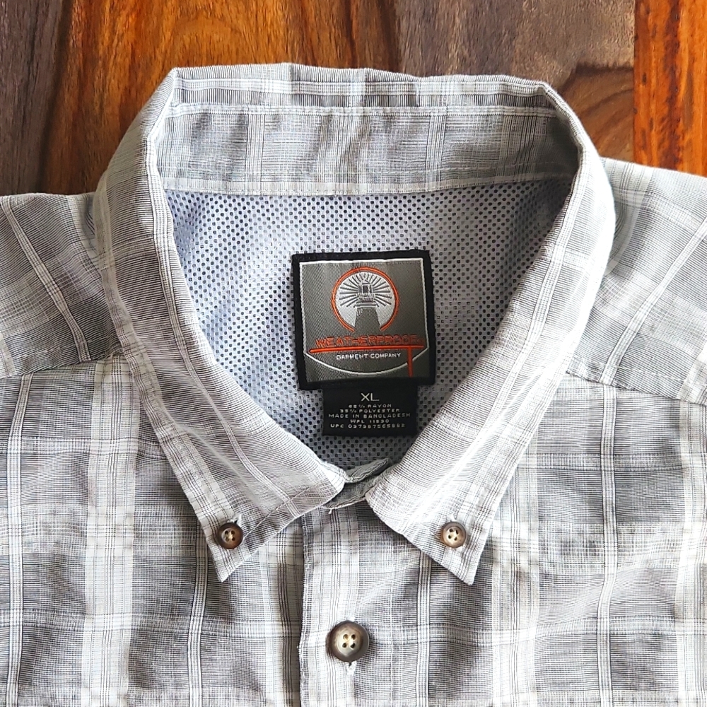 Keep Cool in this Weatherproof Men's Shirt, XL, Plaid, Hidden Mesh on back